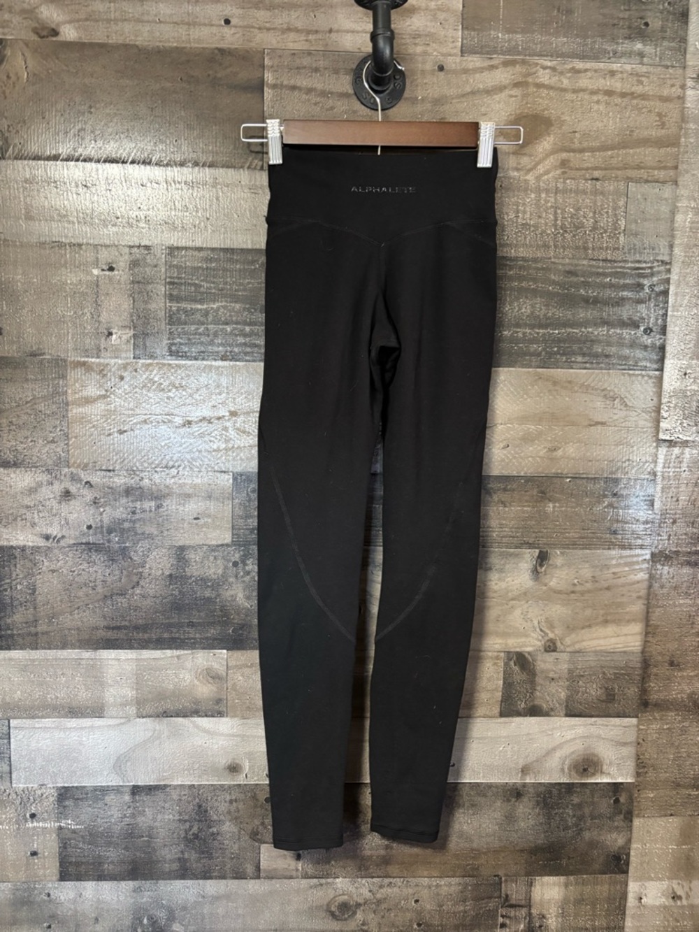 Alphalete Black Sculpting Crossover Midrise-Waist Leggings XS